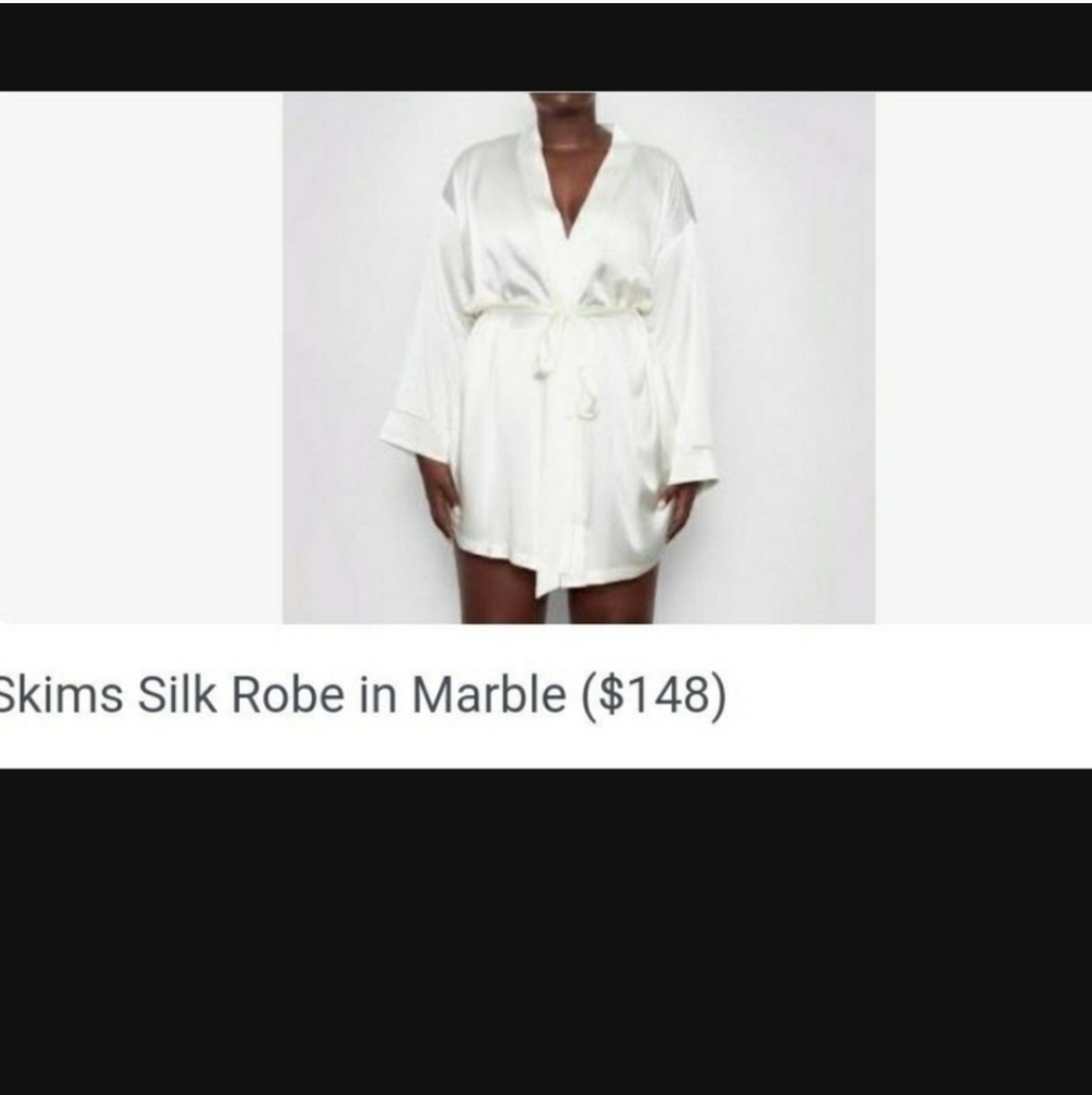 NWT SKIMS SILK ROBE